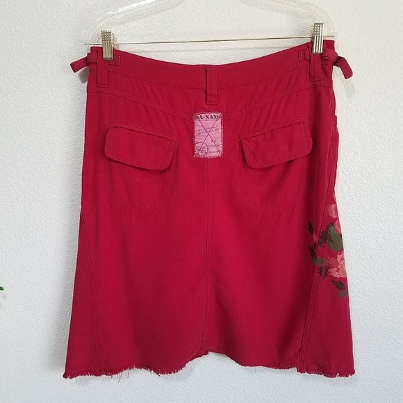 Da-Nang Painted Silk Blend Skirt - Picture 2 of 11